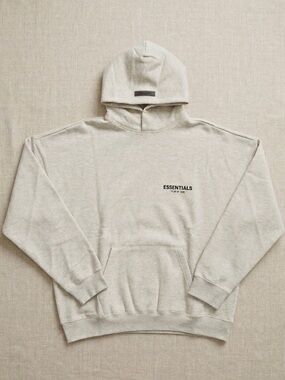 Fear of God Essentials Hoodie Light Oatmeal Heather Gray Oversized XXL NWT